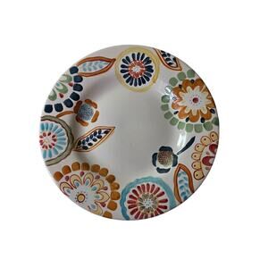 Set of 2 HOME American Simplicity Zinnia Floral Abstract Large 11" Dinner Plate
